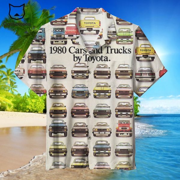 1980 Car and Trucks by Toyota Unisex Hawaiian Shirt