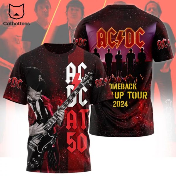 AC DC Comeback PWR Up Design 3D T-Shirt