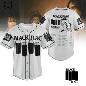 Black Flag My War Tour Performing Two Sets Baseball Jersey