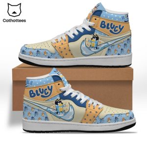 Bluey Mascot Nike Logo Design Air Jordan 1 High Top