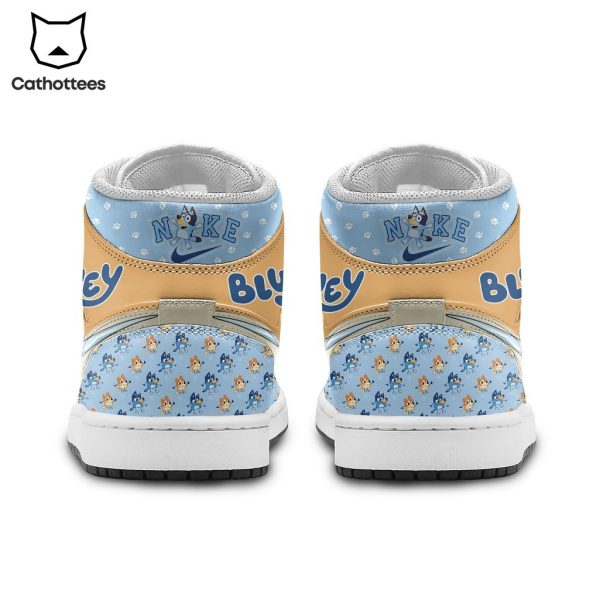 Bluey Mascot Nike Logo Design Air Jordan 1 High Top