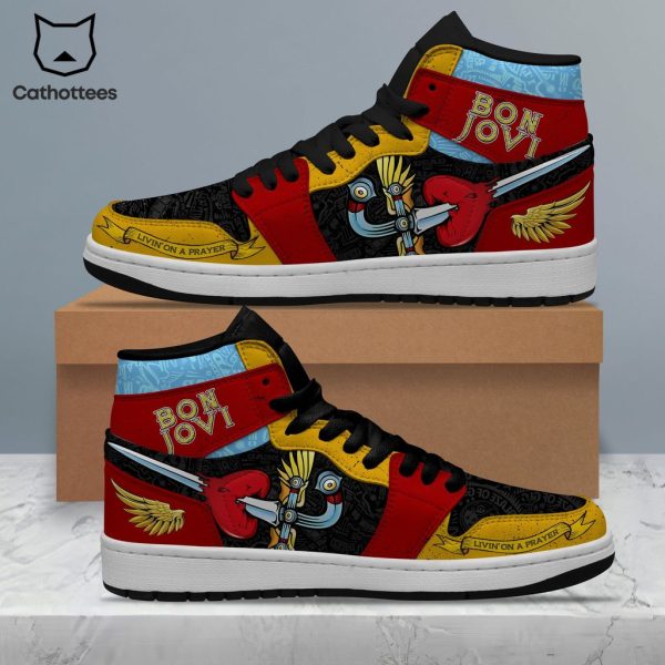 Bon Jovi Livins On A Prayer Design Air Jordan 1 High Top