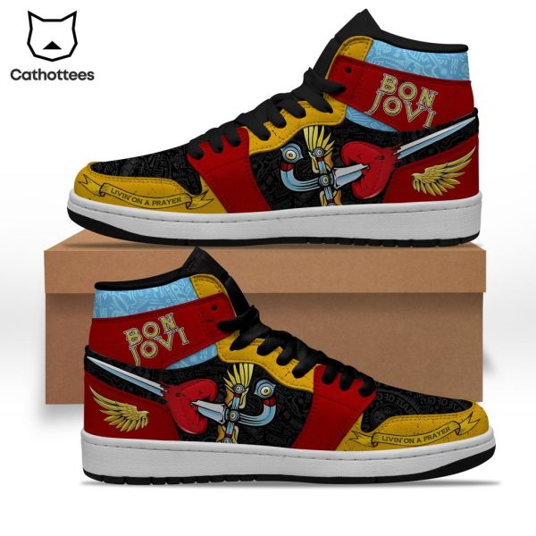 Bon Jovi Livins On A Prayer Design Air Jordan 1 High Top