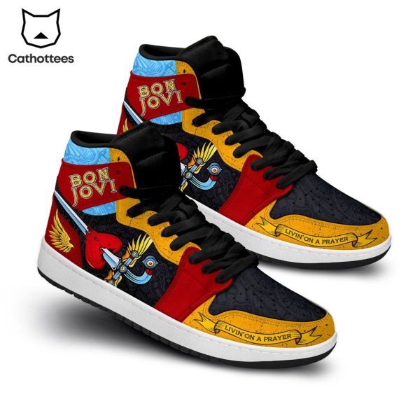 Bon Jovi Livins On A Prayer Design Air Jordan 1 High Top