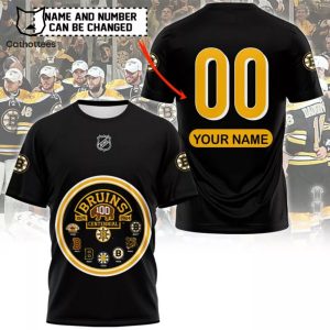 Boston Bruins Celebrating 100 Years 1924-2024 3D T-Shirt