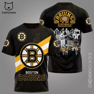 Boston Bruins Celebrating 100 Years 1924-2024 Legend 3D T-Shirt