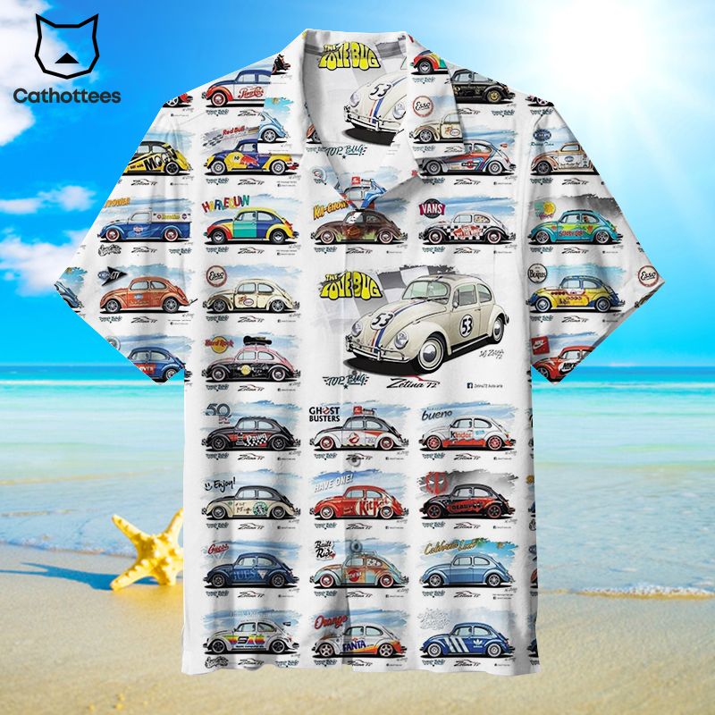 cartoon VW Beetle Unisex Hawaiian Shirt