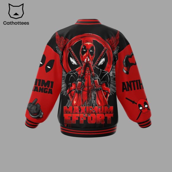 Deadpool AntiThero Maximum Effort Baseball Jacket