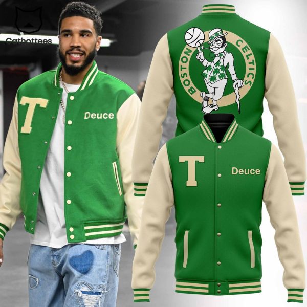 Deuce Jayson Tatum Boston Celtics Baseball Jacket