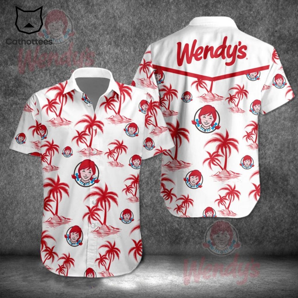 Fastfood Wendy's Hawaiian Shirt
