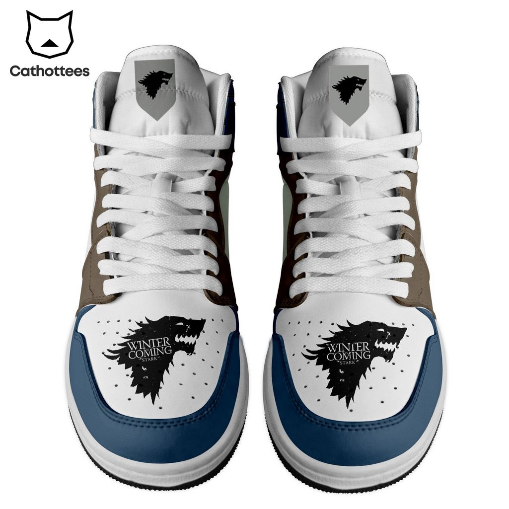 Game Of Thrones House Stark Game Rones Nike Logo Design Air Jordan 1 High Top