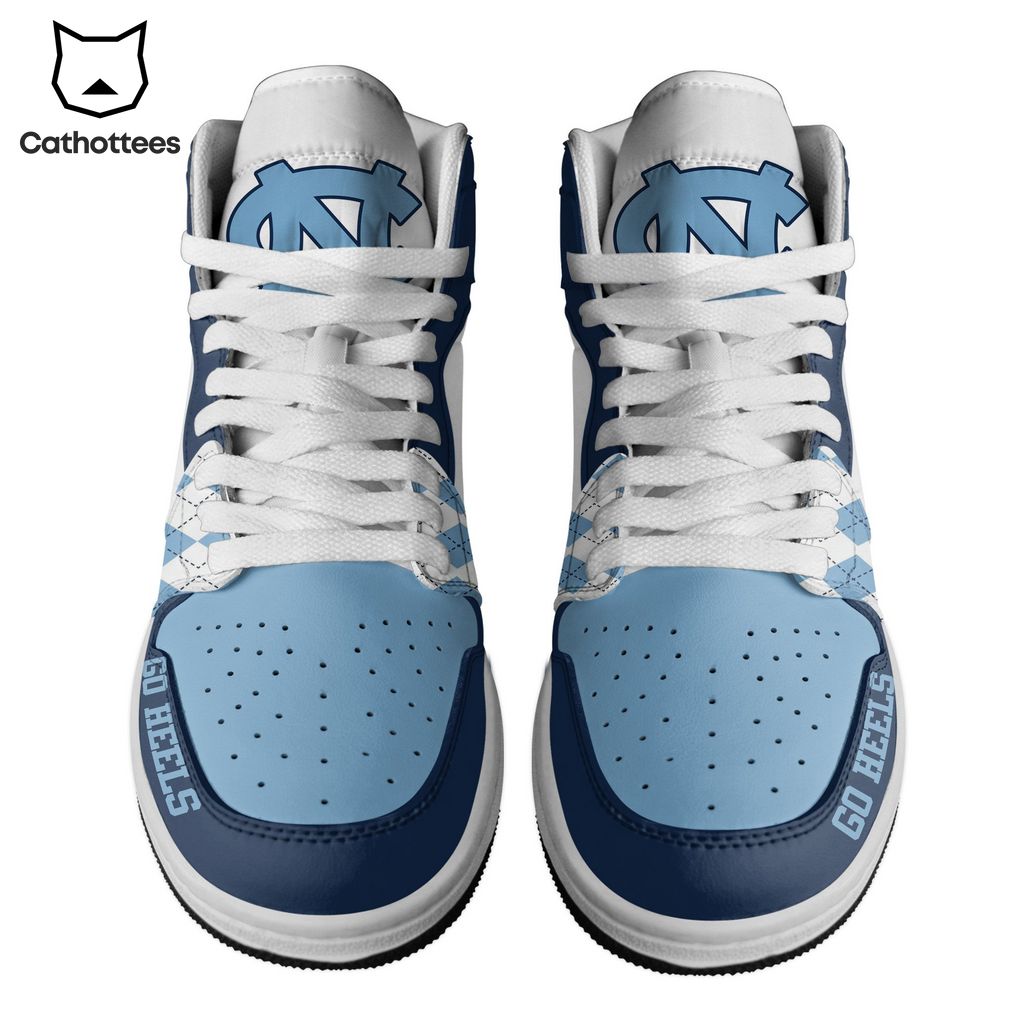 Go Heels Blue Mascot Design Air Jordan 1 High Top