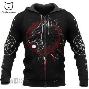 Hati and Skoll Wolf Viking Hoodie For Wolf Lovers