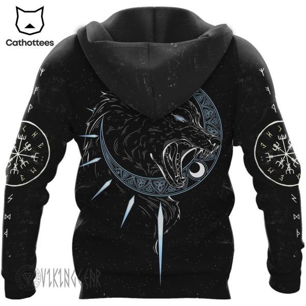 Hati and Skoll Wolf Viking Hoodie For Wolf Lovers