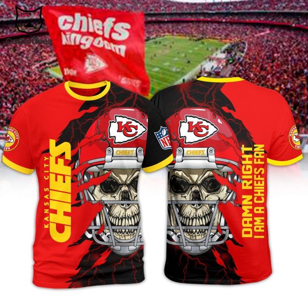 Kansas City Chiefs Damn Right I Am A Chiefs Fan 3D T-Shirt
