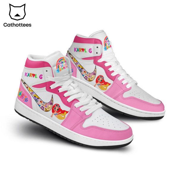 Karol Manana Pink White Design Air Jordan 1 High Top