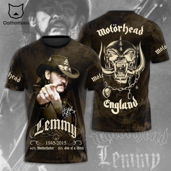 Lemmy 1945-2015 Motorhead England Design 3D T-Shirt