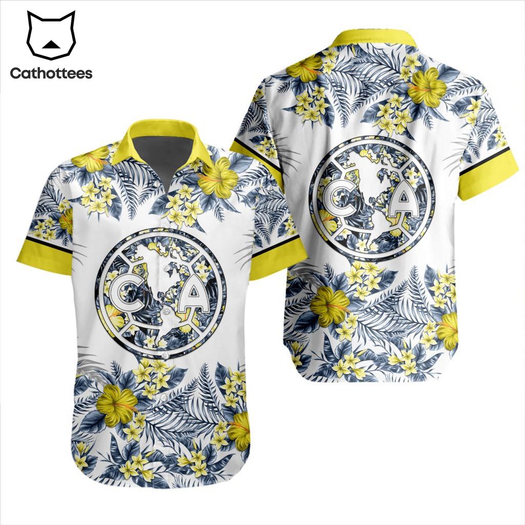LIGA MX Club America Special Hawaiian Design Button Shirt ST2301