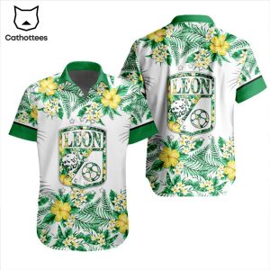 LIGA MX Club Leon Special Hawaiian Design Button Shirt ST2301