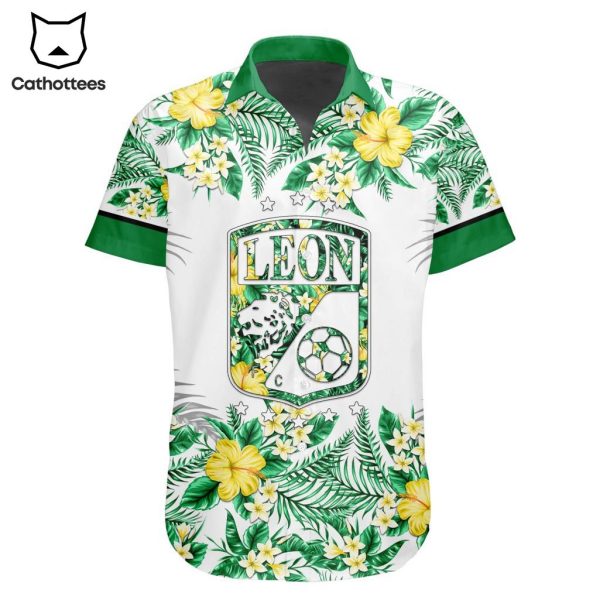 LIGA MX Club Leon Special Hawaiian Design Button Shirt ST2301