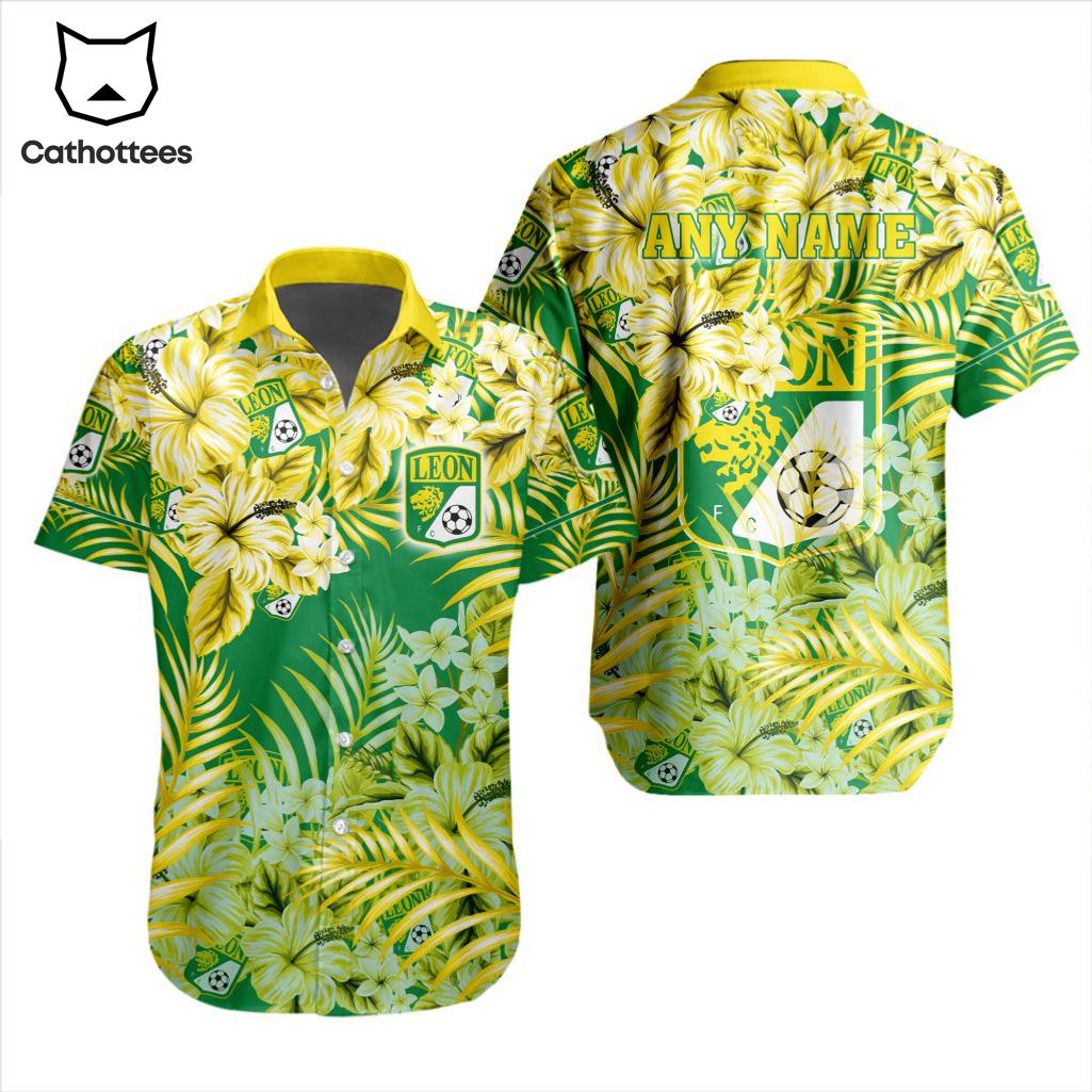LIGA MX Club Leon Special Hawaiian Design Button Shirt ST2302