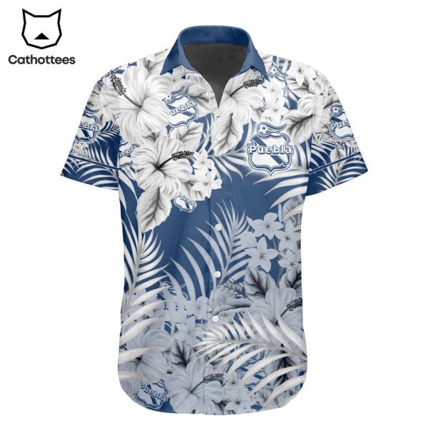 LIGA MX Club Puebla Special Hawaiian Design Button Shirt ST2302