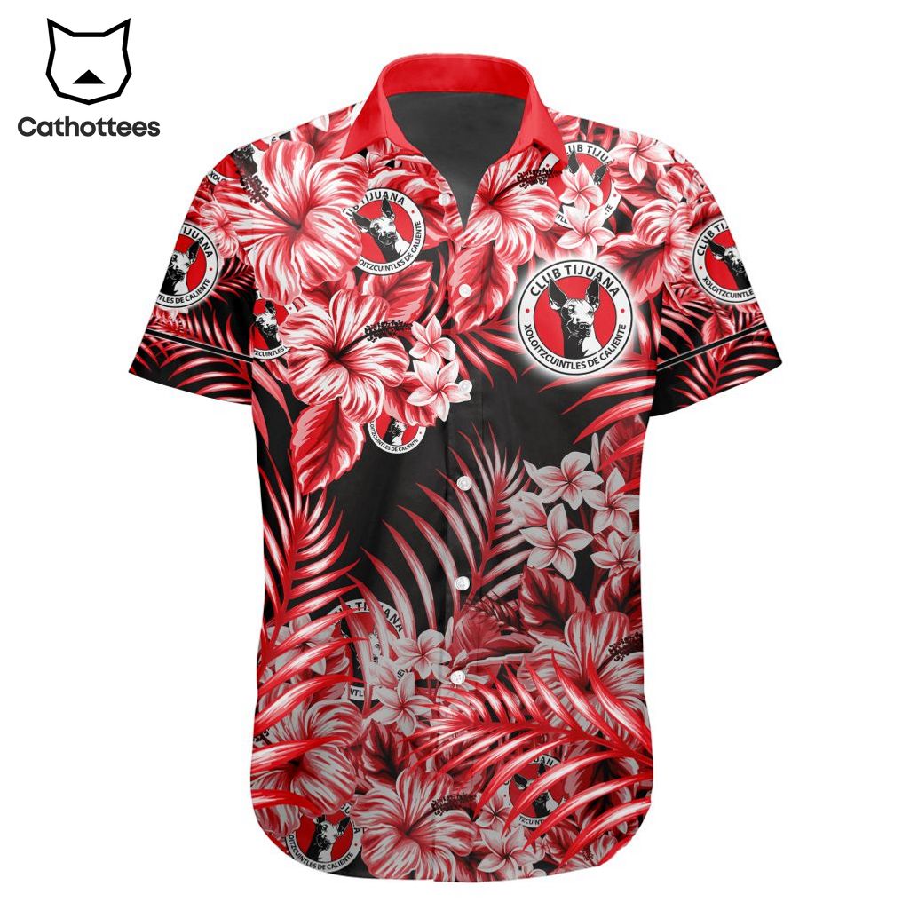 LIGA MX Club Tijuana Special Hawaiian Design Button Shirt ST2302