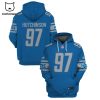 Limited Edition Aidan Hutchinson Detroit Lions Grey Hoodie Jersey