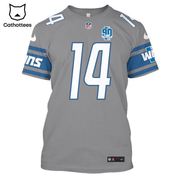 Limited Edition Amon-Ra St. Brown Detroit Lions Grey Hoodie Jersey