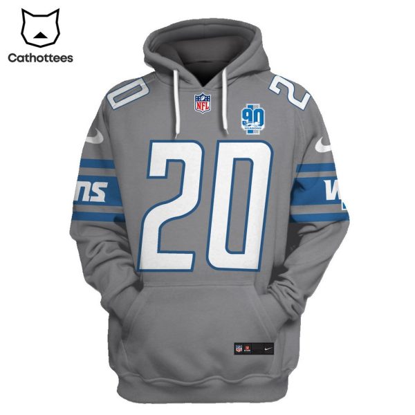 Limited Edition Barry Sanders Detroit Lions Grey Hoodie Jersey