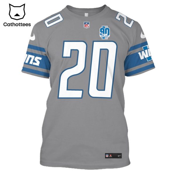 Limited Edition Barry Sanders Detroit Lions Grey Hoodie Jersey