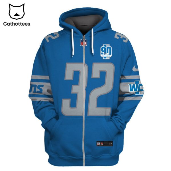 Limited Edition Brian Branch Detroit Lions Hoodie Jersey – Blue