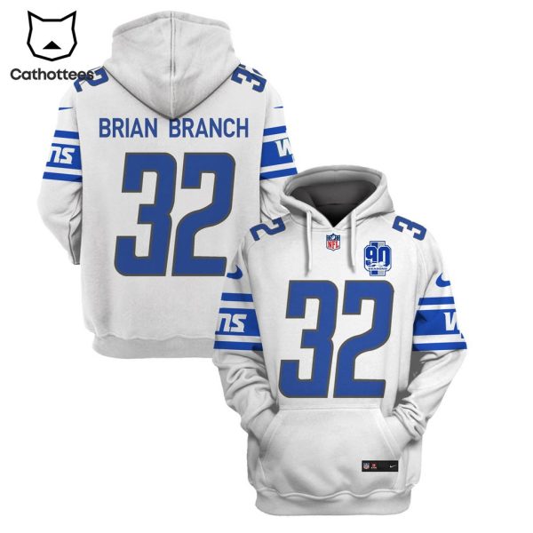 Limited Edition Brian Branch Detroit Lions Hoodie Jersey