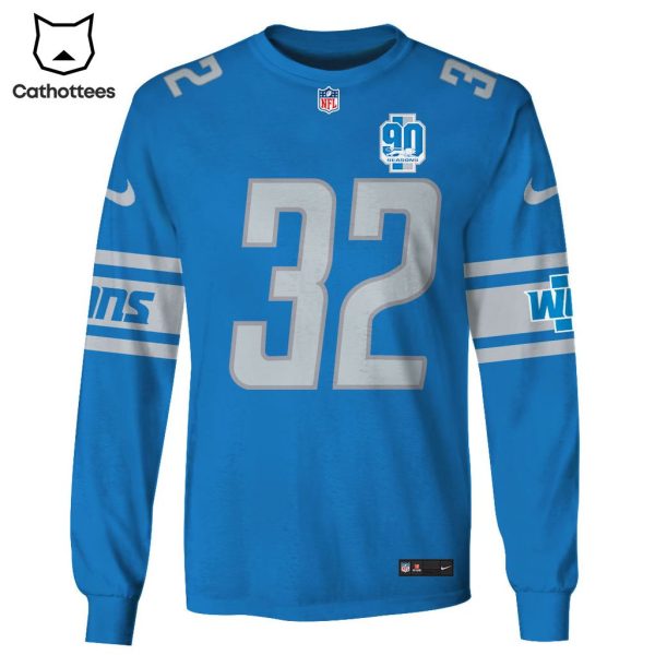 Limited Edition Brian Branch Detroit Lions Hoodie Jersey – Blue