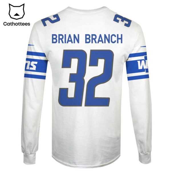 Limited Edition Brian Branch Detroit Lions Hoodie Jersey