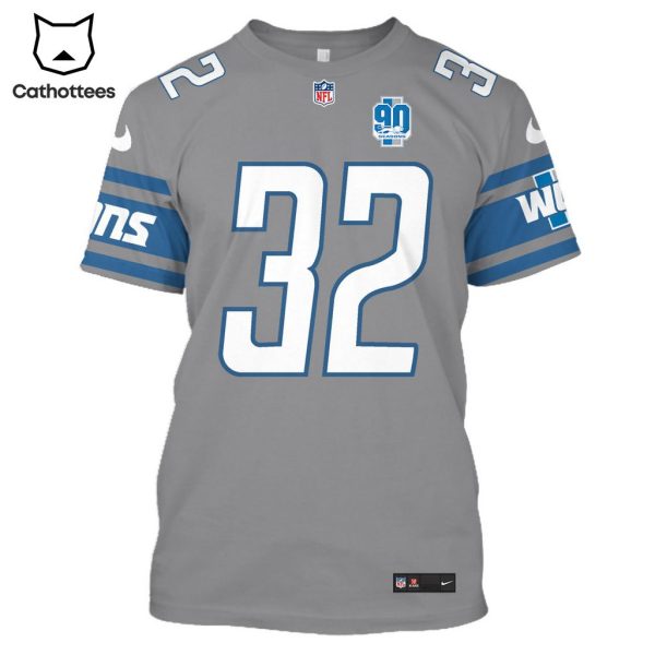 Limited Edition Brian Branch Detroit Lions Hoodie Jersey – Grey