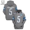 Limited Edition Brian Branch Detroit Lions Hoodie Jersey – Grey