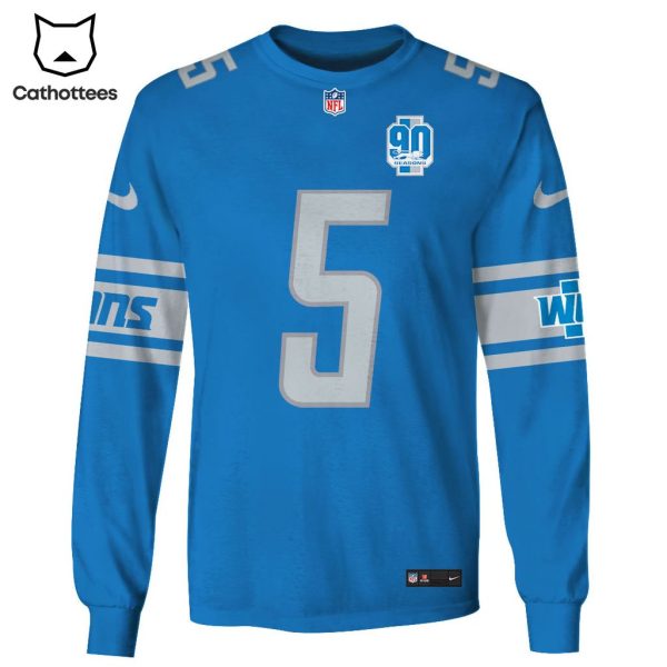 Limited Edition David Montgomery Detroit Lions Hoodie Jersey – Blue