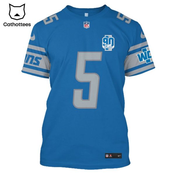 Limited Edition David Montgomery Detroit Lions Hoodie Jersey – Blue