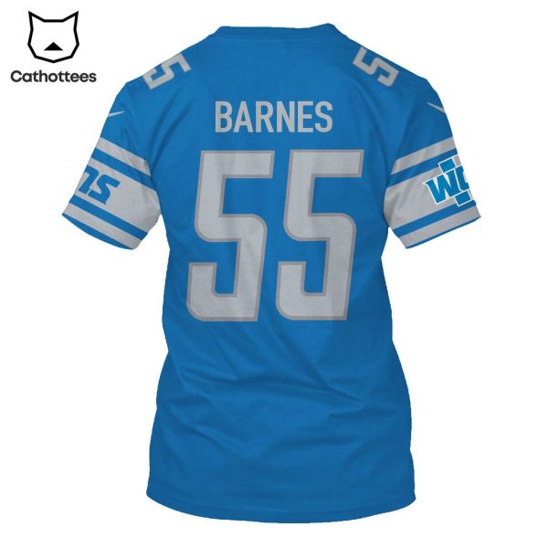 Limited Edition Derrick Barnes Detroit Lions Hoodie Jersey – Blue