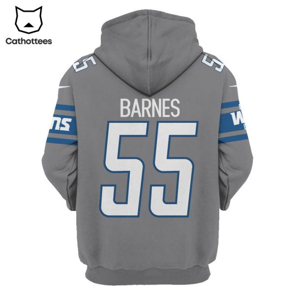 Limited Edition Derrick Barnes Detroit Lions Hoodie Jersey – Grey