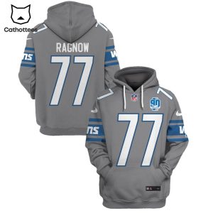 Limited Edition Frank Ragnow Detroit Lions Hoodie Jersey – Grey