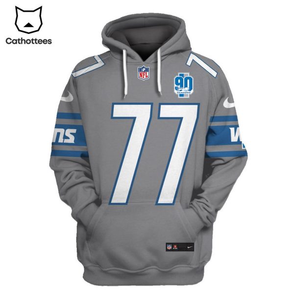 Limited Edition Frank Ragnow Detroit Lions Hoodie Jersey – Grey