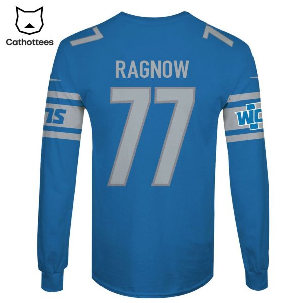 Limited Edition Frank Ragnow Detroit Lions Hoodie Jersey