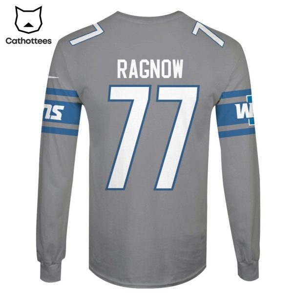 Limited Edition Frank Ragnow Detroit Lions Hoodie Jersey – Grey