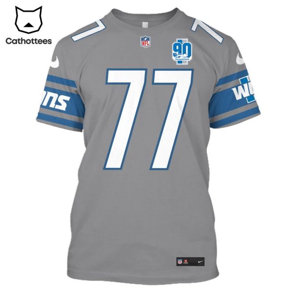 Limited Edition Frank Ragnow Detroit Lions Hoodie Jersey – Grey