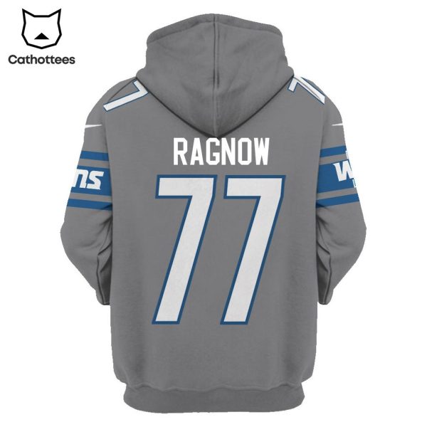 Limited Edition Frank Ragnow Detroit Lions Hoodie Jersey – Grey