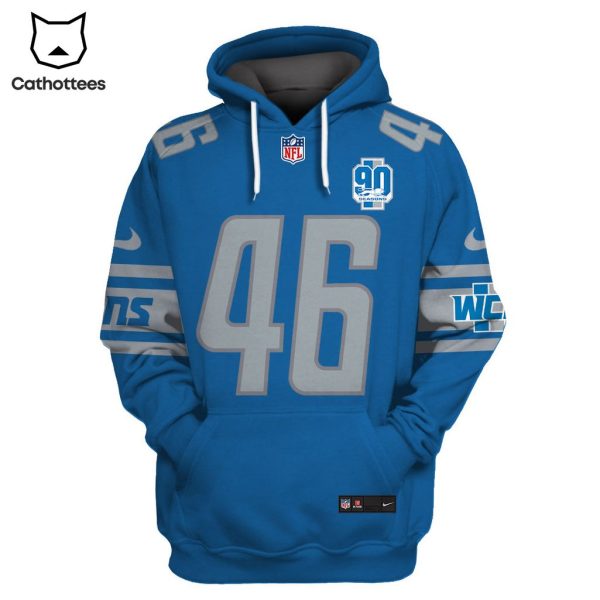 Limited Edition Jack Campbell Detroit Lions Hoodie Jersey – Blue