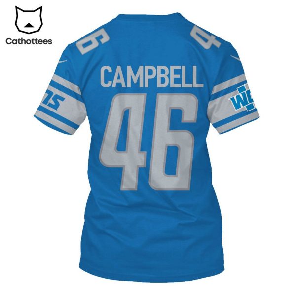 Limited Edition Jack Campbell Detroit Lions Hoodie Jersey – Blue