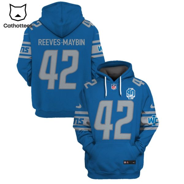 Limited Edition Jalen Reeves-Maybin Detroit Lions Hoodie Jersey – Blue